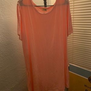 Coral Piko Dress